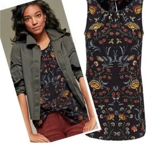 CABI Legend folklore floral pattern coastal grandma career tank S Style#3621